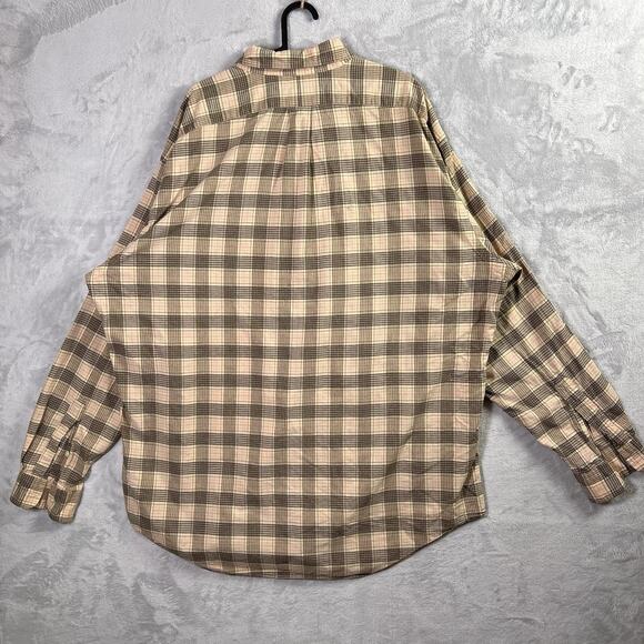 Ralph Lauren Men's Button Up Blake Shirt Size XL Brown Plaid Print 100% Cotton - Picture 7 of 13